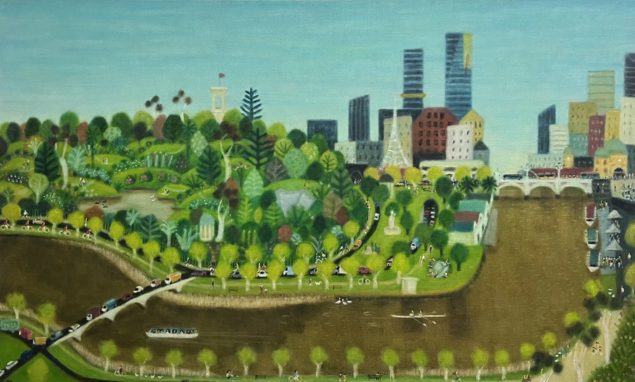 Yarra River 2025   oil on Belgian linen,   110cm x 180cm