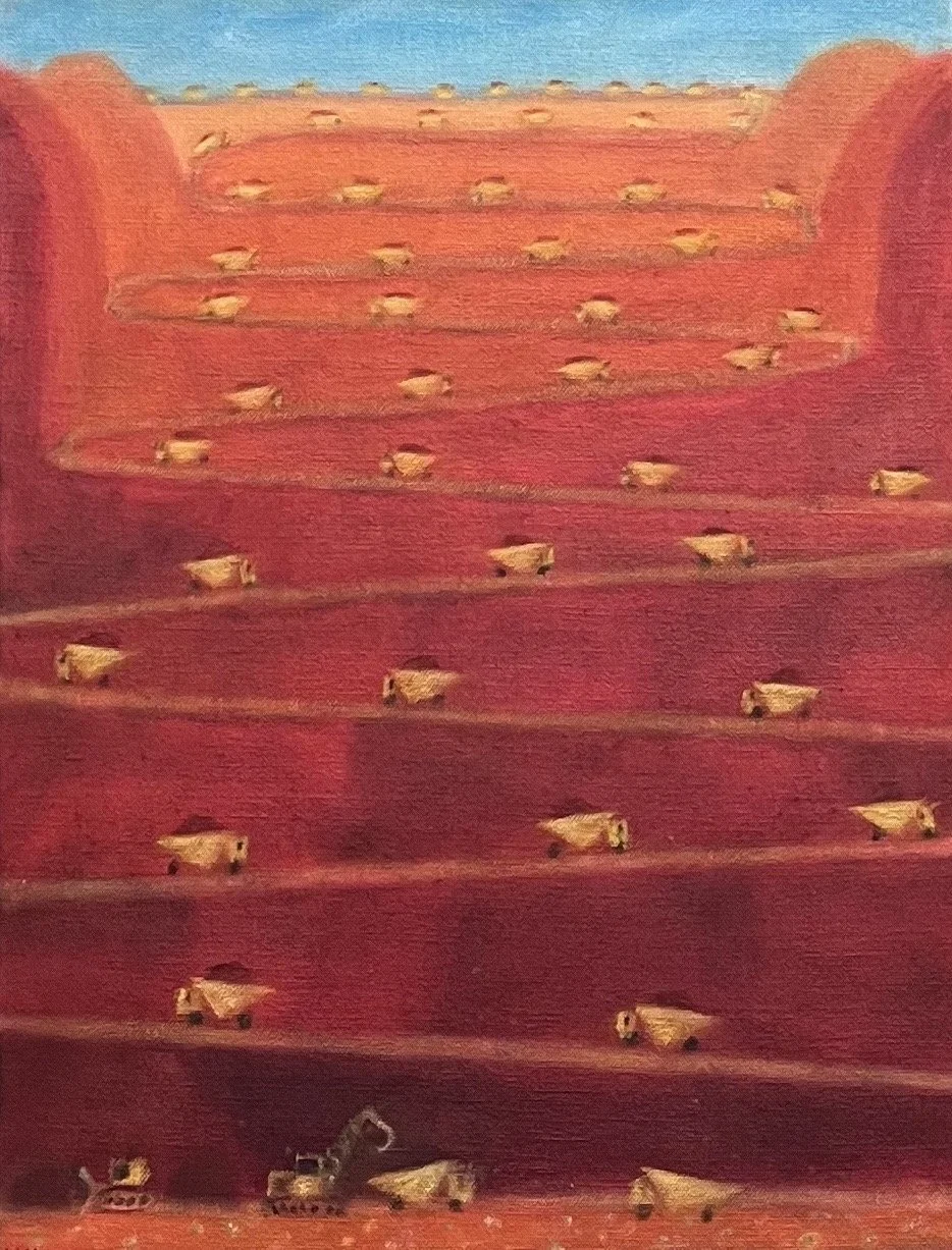 Gold Mine 2025   oil on Belgian linen,   65cm x 50cm