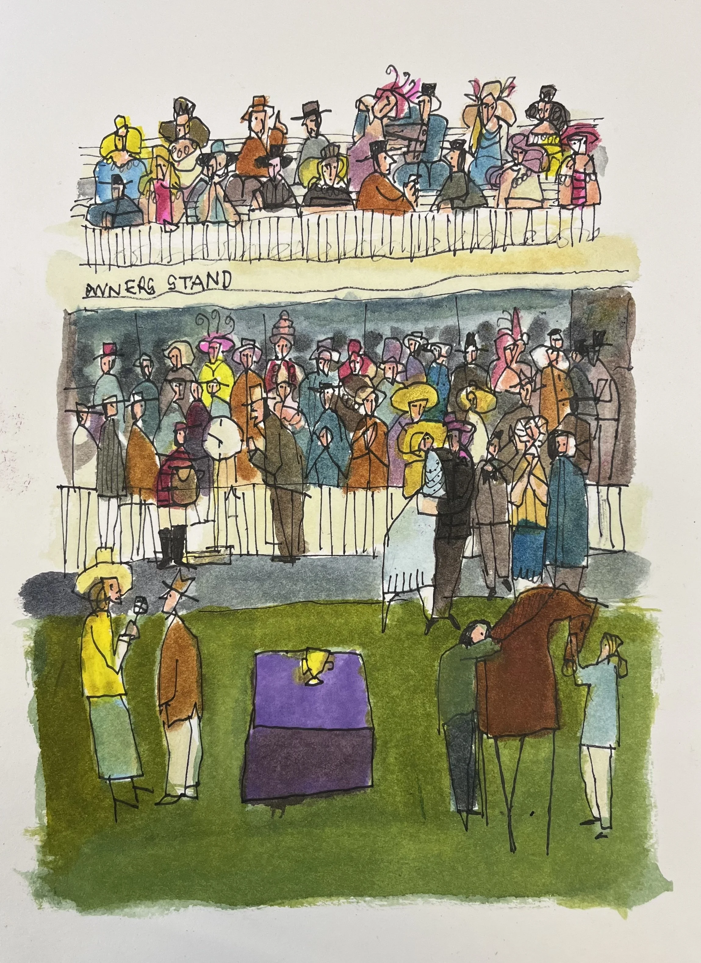 Winner’s Circle 2026   pen and ink    30cm x 20cm