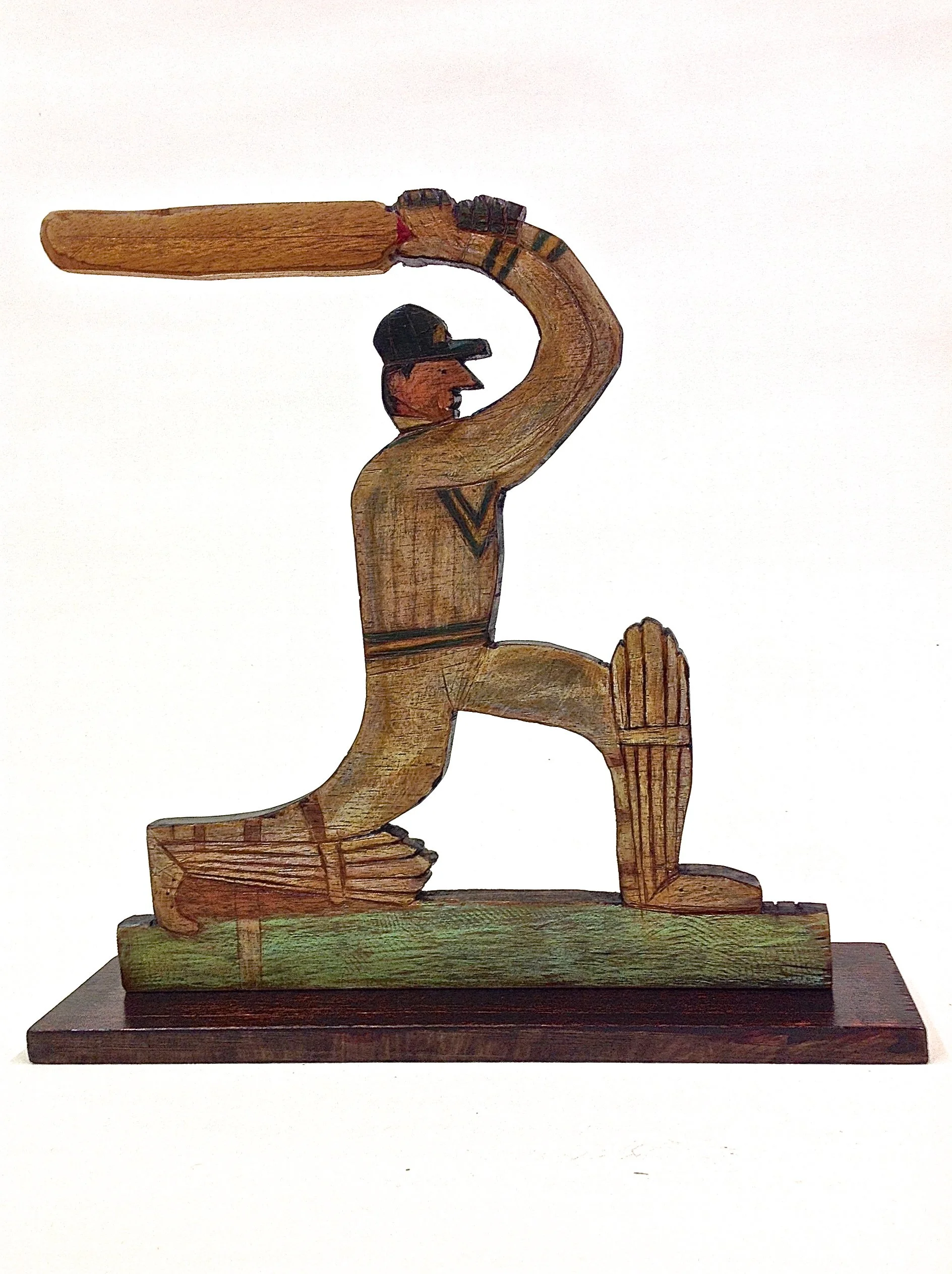 Cover Drive 2016   wood and mixed media    46cm x 46cm