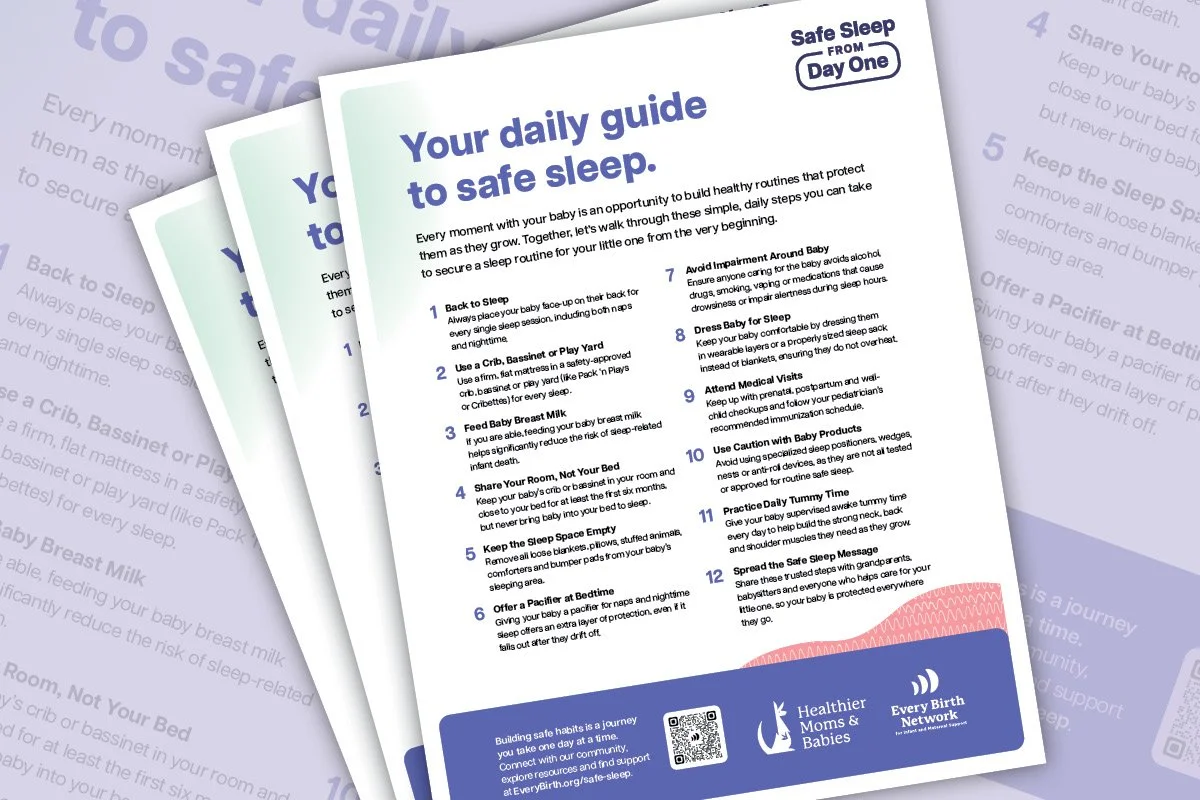 stack of safe sleep flyers