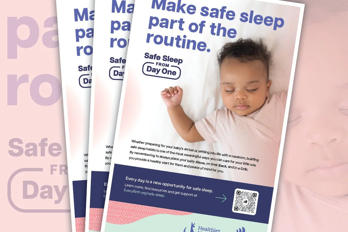 Stack of Safe Sleep posters