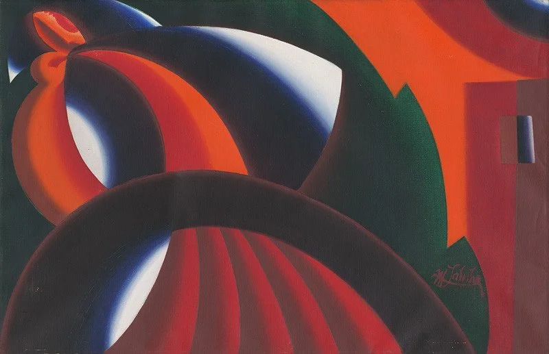 Milan Laluha – Žena s batohom I, 1980–1981, Kysucká galéria (KGC) (zdroj: Web umenia)