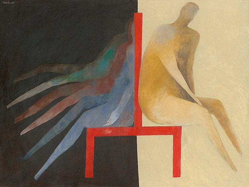 Milan Paštéka – Red Chair, 1988, Slovenská národná galéria (SNG) (zdroj: Web umenia)