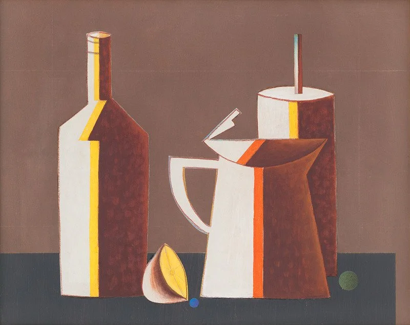 Andrej Barčík – Zátišie s bielymi predmetmi, 1978, Považská galéria umenia (PGU) (zdroj: Web umenia)