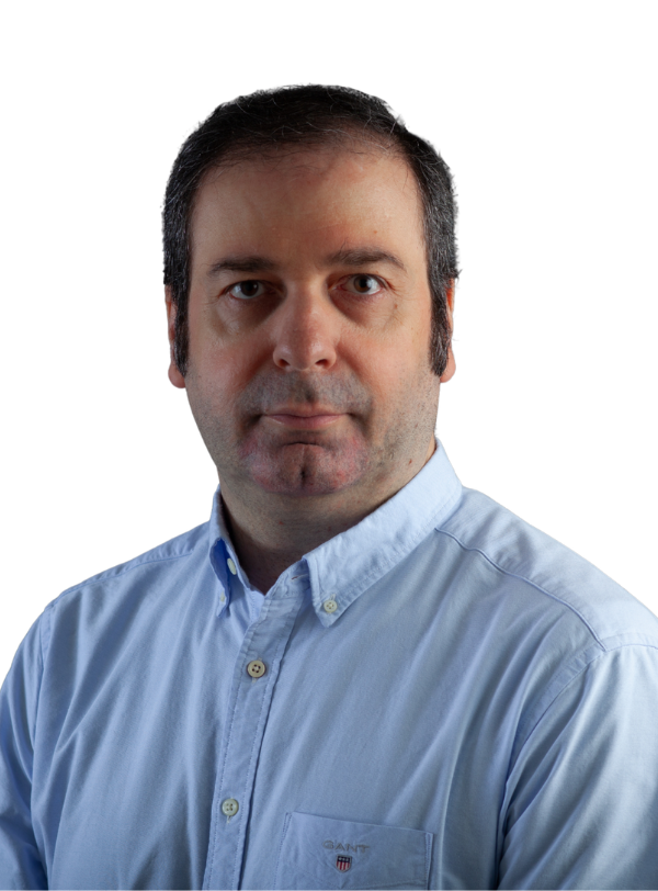 A headshot of CPR's CTO Kostas Vlassis. He is wearing a pale blue shirt, with short cropped black hair and a calm look.