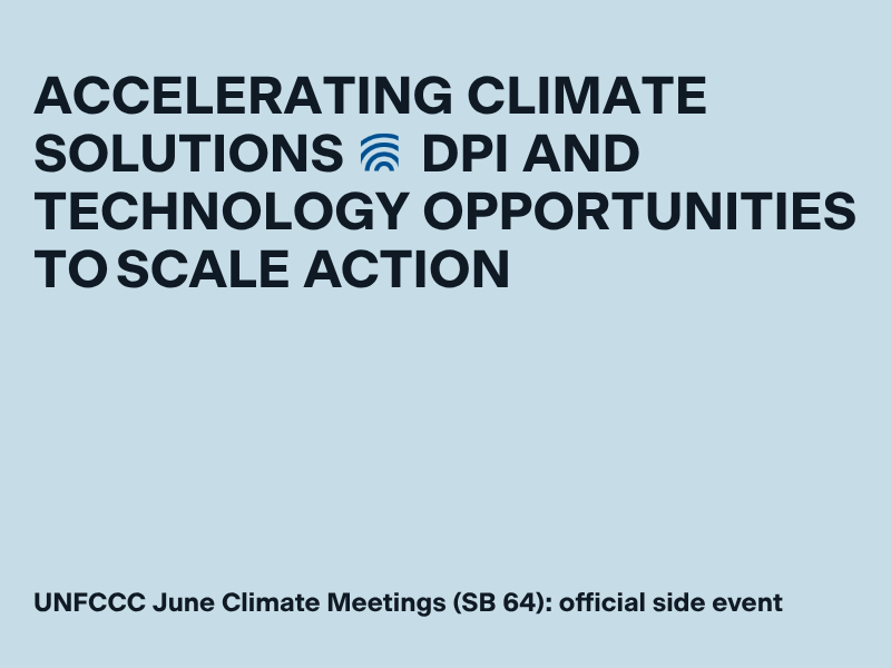 Accelerating climate solutions: DPI and technology opportunities to scale action