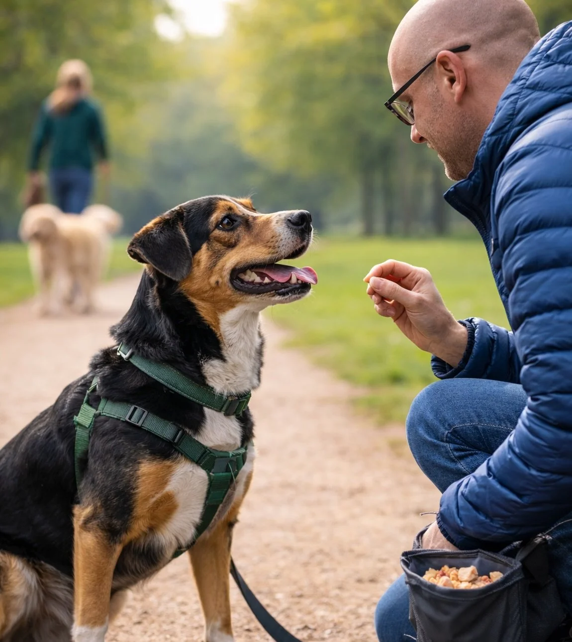 The &ldquo;Look At That&rdquo; game, for dogs who think the outside world is a bit much

You know that moment on a walk.

🥺You spot another dog.
🥺Your dog spots the other dog.
🥶You both freeze slightly.

Your brain says, &ldquo;Please don&rsquo;t 