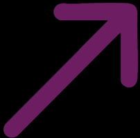 Purple upward arrow on a black background.