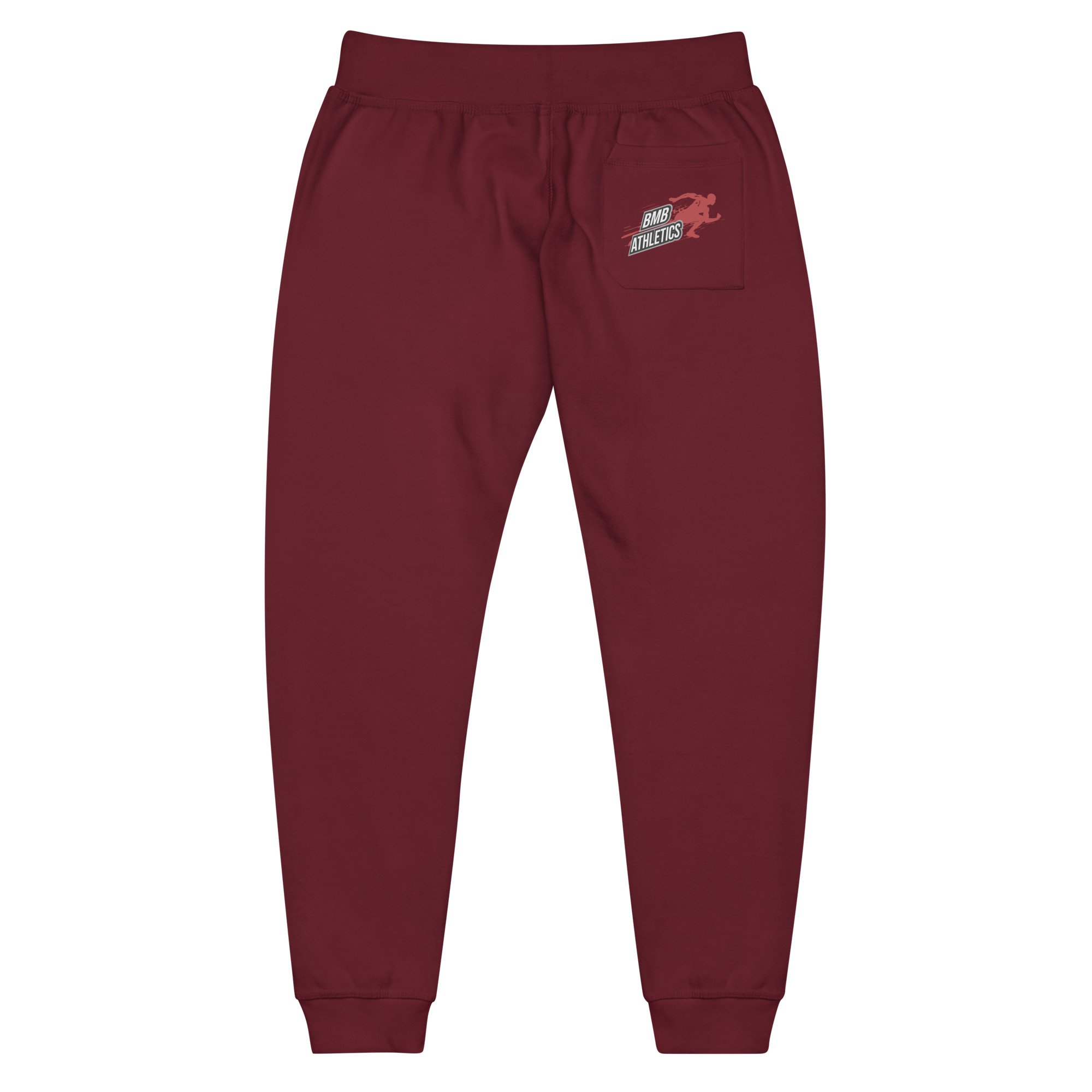 unisex-fleece-sweatpants-maroon-back-66e3348e481f0.jpg