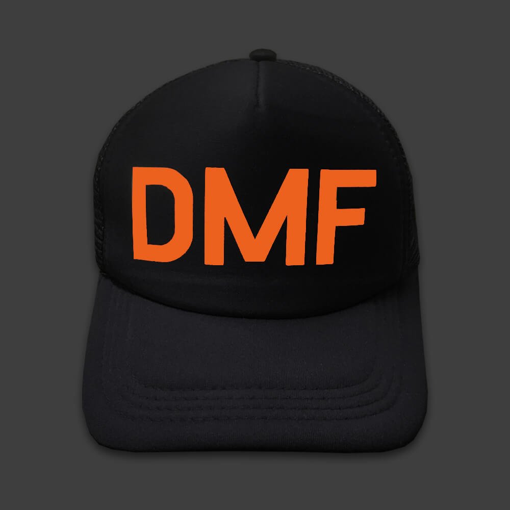 Trucker Cap - Black with Orange