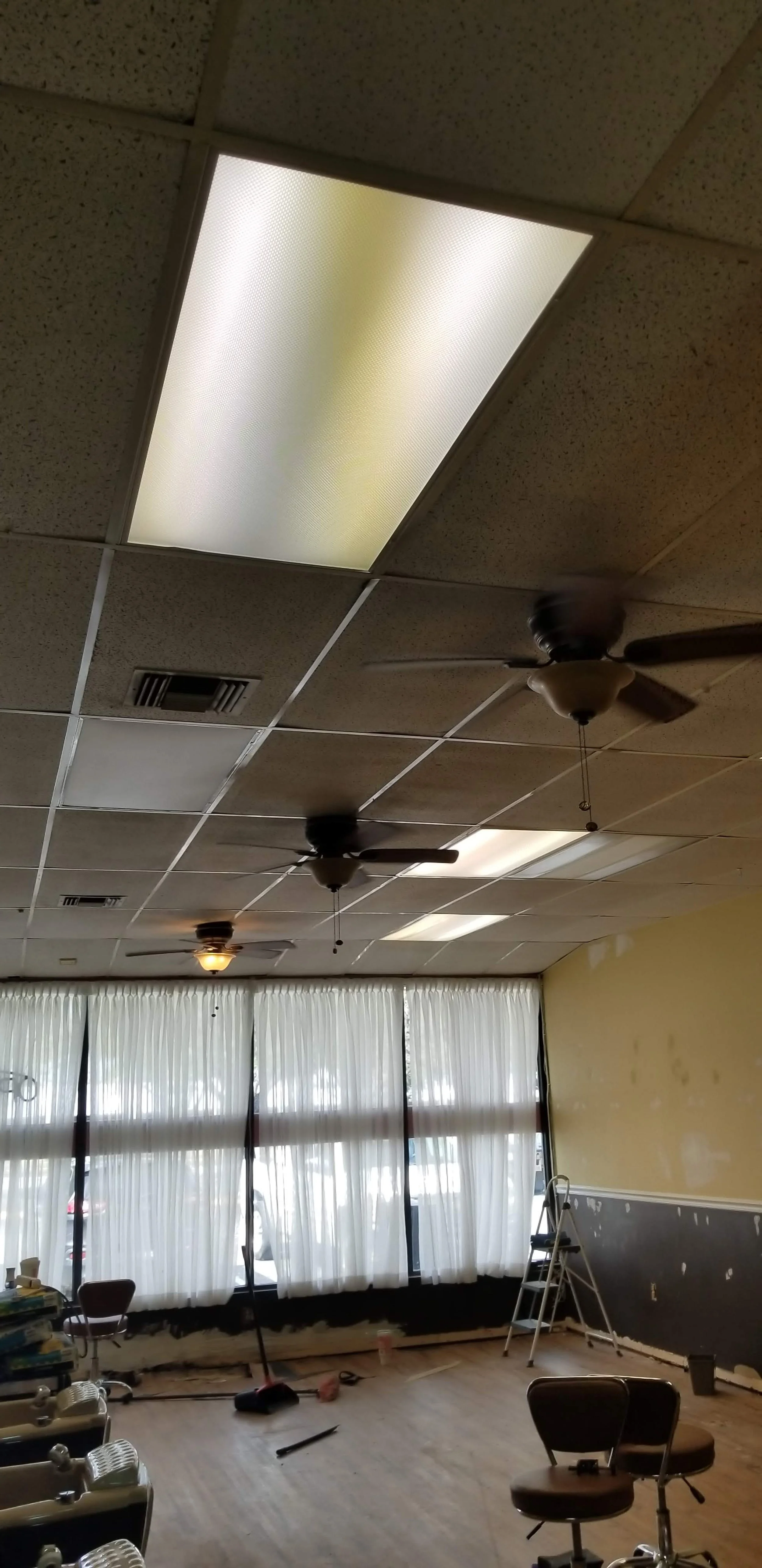 Old lights being replaced