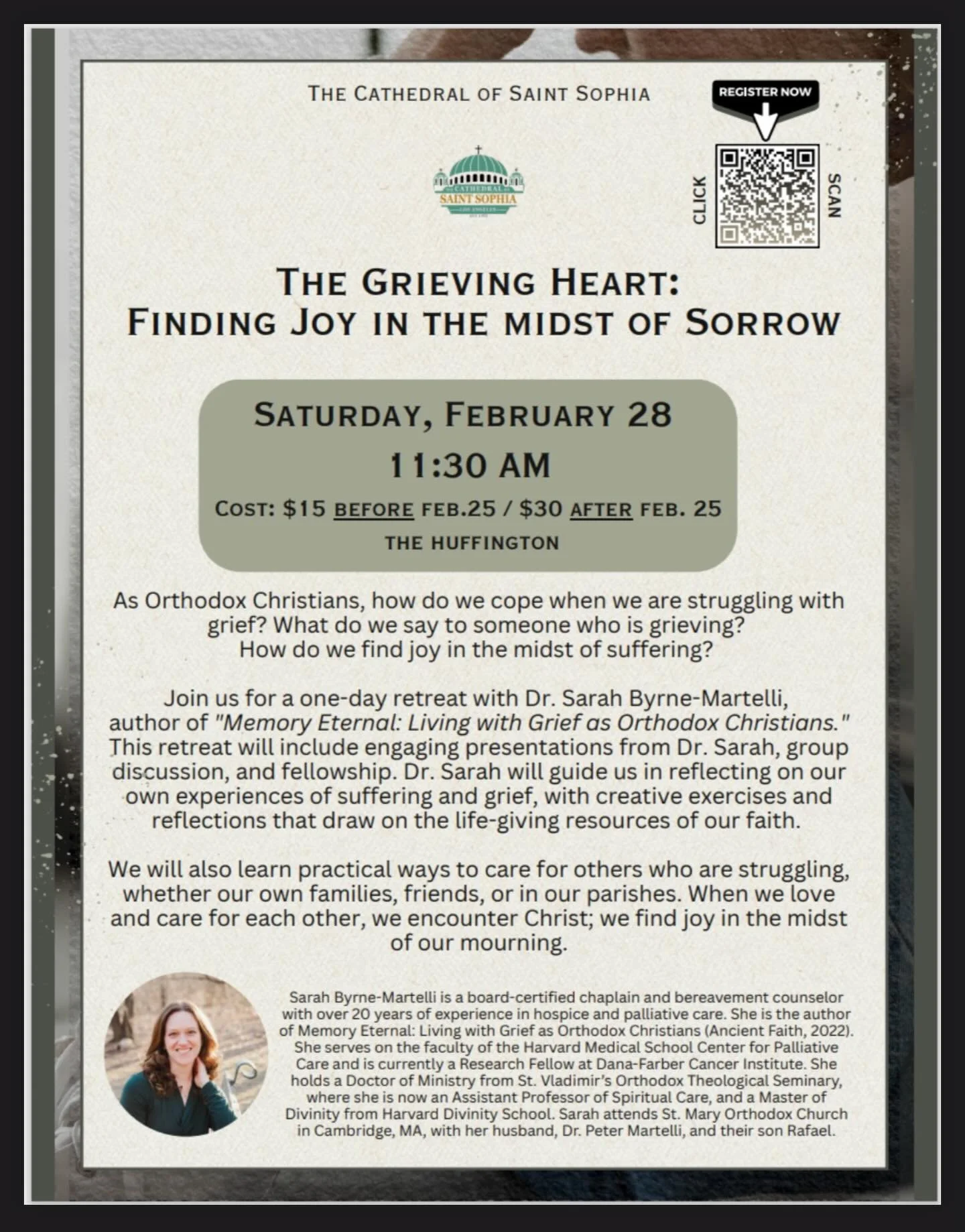 Los Angeles! Gather with us on Feb 28th at @saintsophiacathedral_la ! Please share widely. 🫶