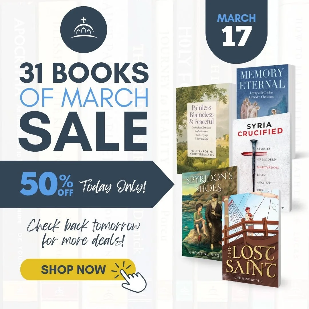 Alert! My book is 50% off today only! Available on Ancient Faith website. 
Happy St. Patrick's Day ☘️ 😁