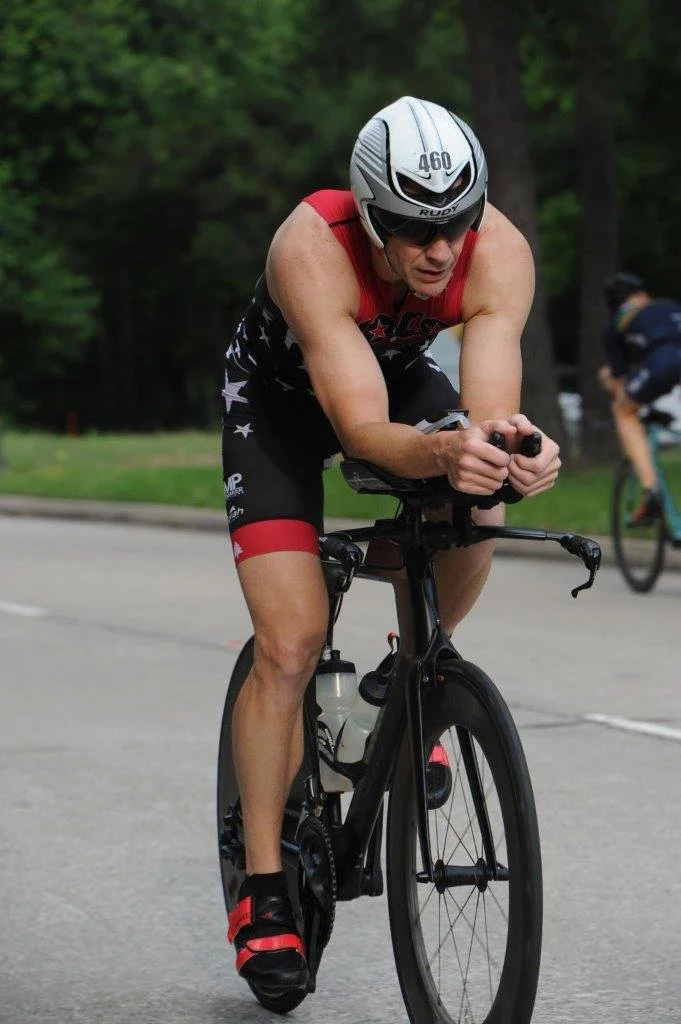 IRONMAN athlete, Jon Jay, smashing 56 miles on the bike.