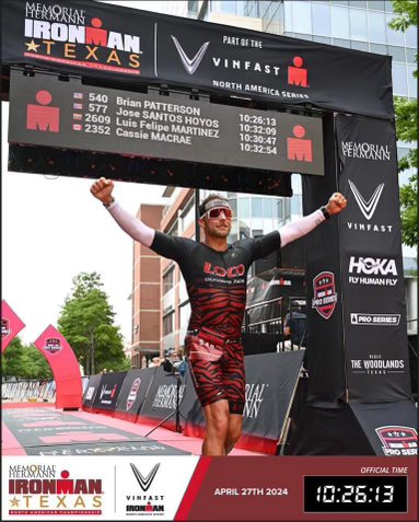 IRONMAN athlete, Brian Patterson, hitting a massive personal best at IRONMAN Texas