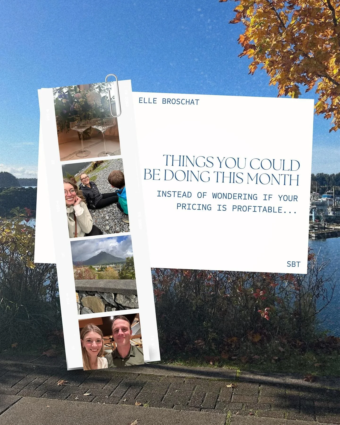 Things you could be doing this month instead of wondering if your pricing is actually profitable&hellip;

🍦 Taking your kids out for a treat
🛶 Spending a quiet afternoon on the water
🍴 Go on dinner dates (without your mind running numbers in the b