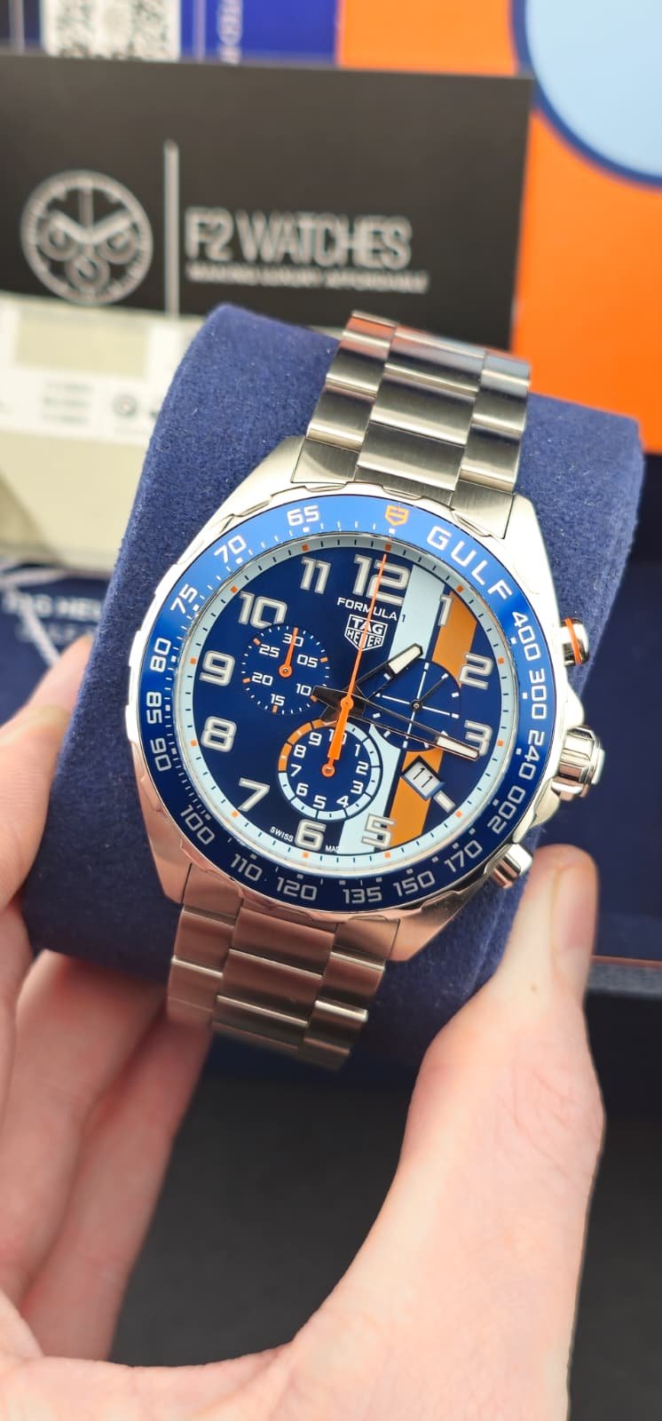 2024 TAG Heuer Formula 1 Chronograph X Gulf Edition - Box and papers included