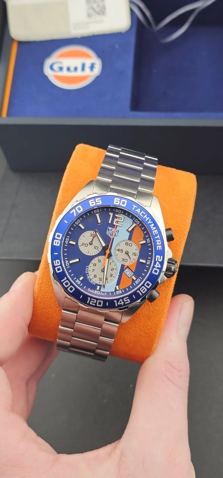 2022 TAG Heuer Formula 1 Chronograph Gulf Edition - Box and papers included