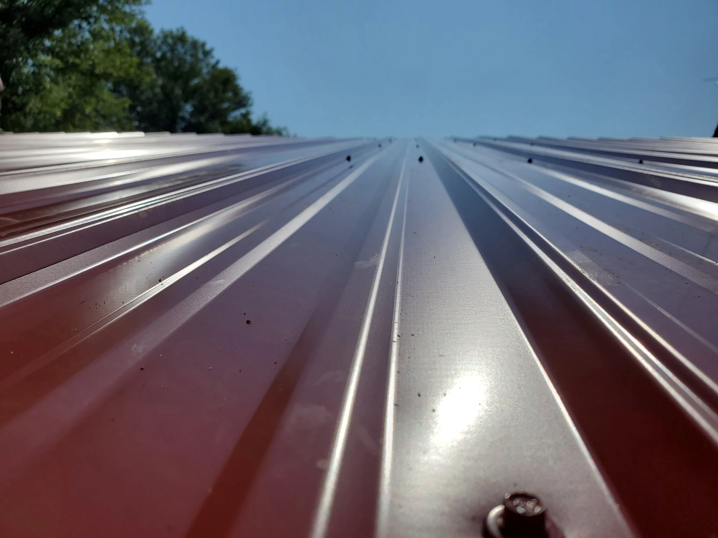 Standing seam metal roofing system installed by Red Roofing in Southern Indiana