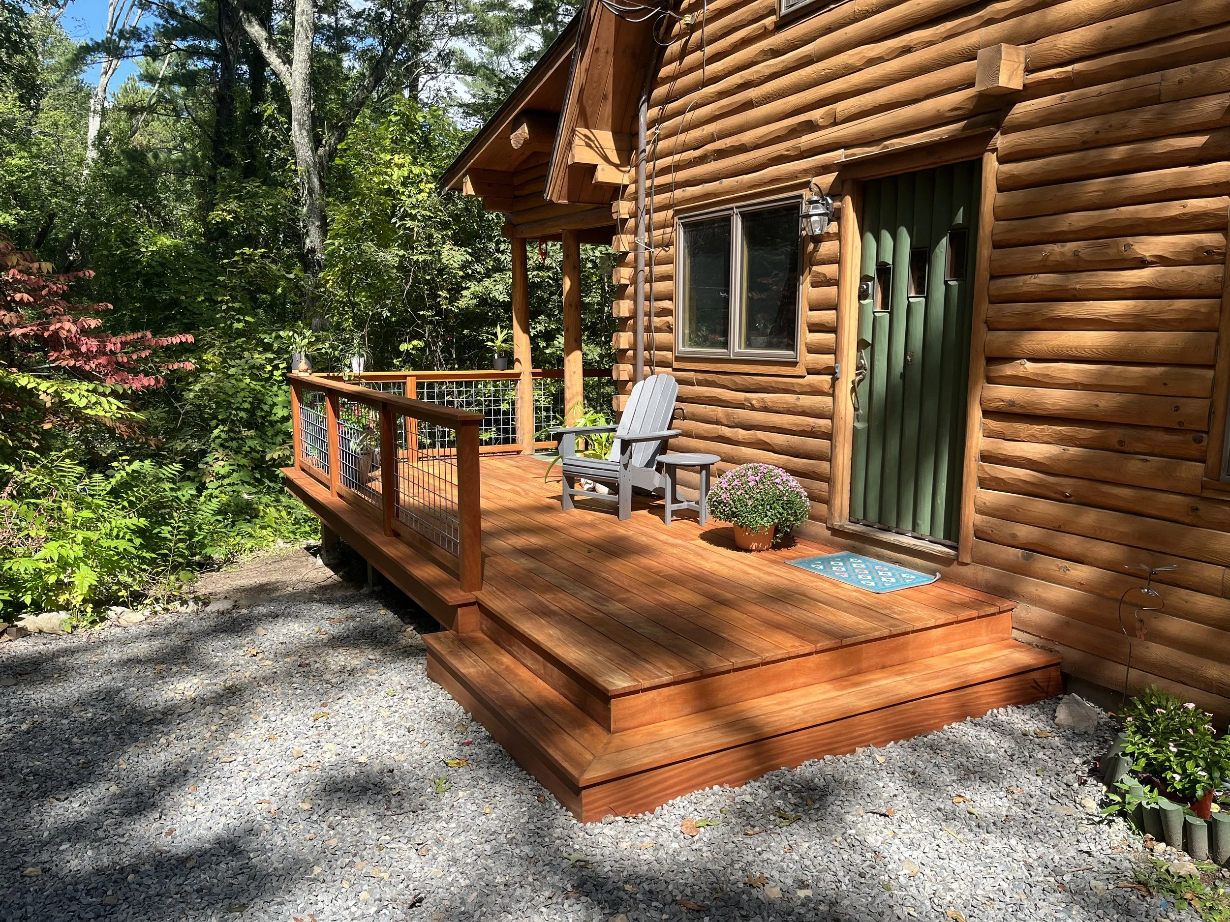 Garapa Deck with Goat Fencing