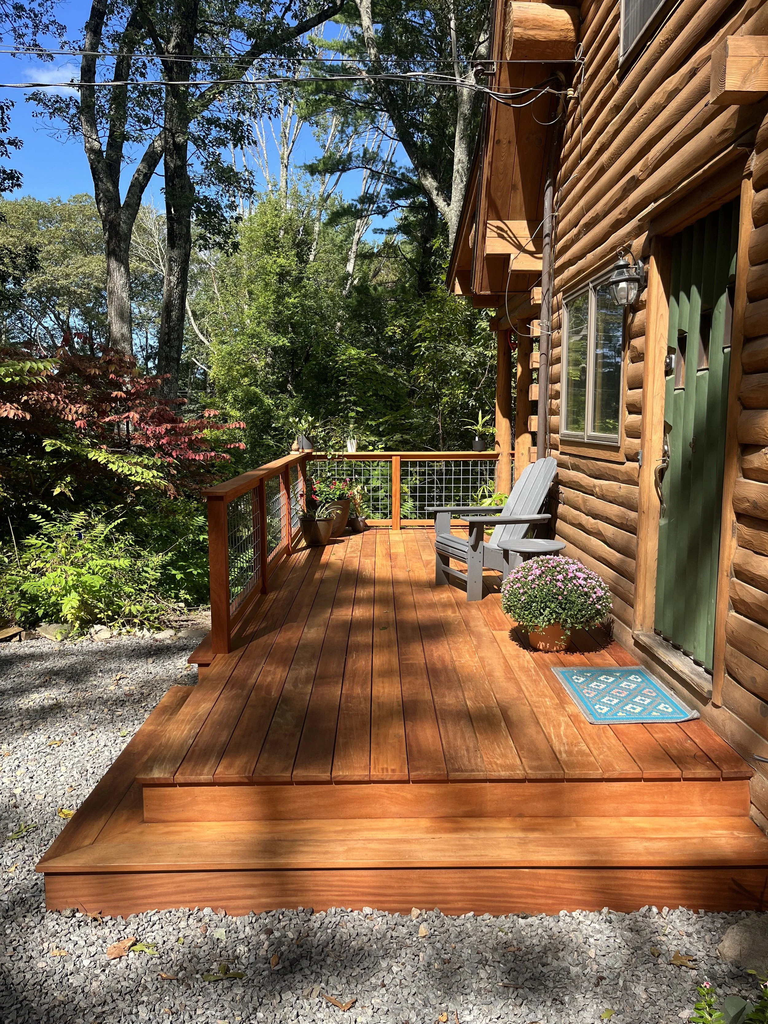 Garapa Deck with Goat Fencing