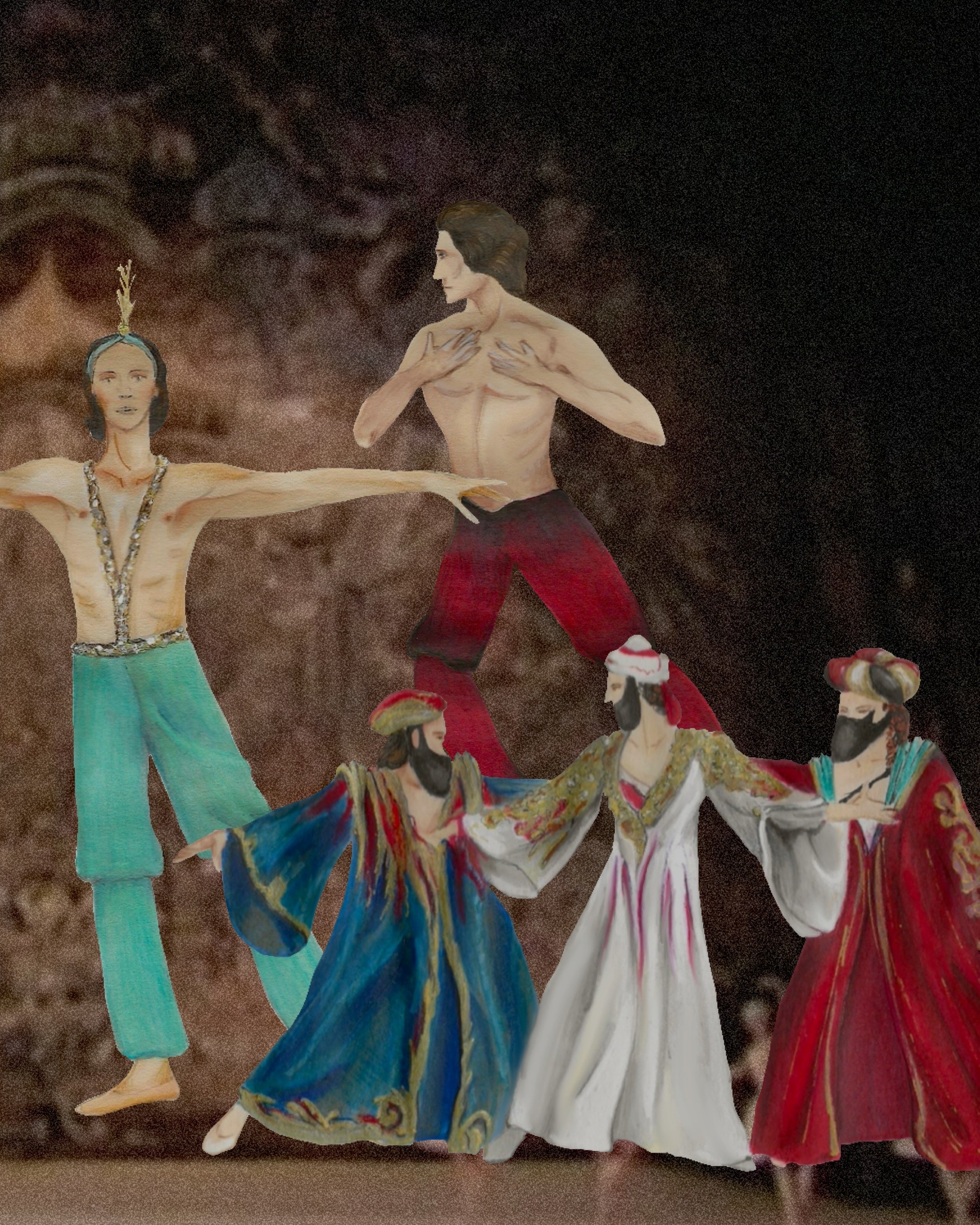 Ali and Bazar rescue scene - Le Corsaire Costumes