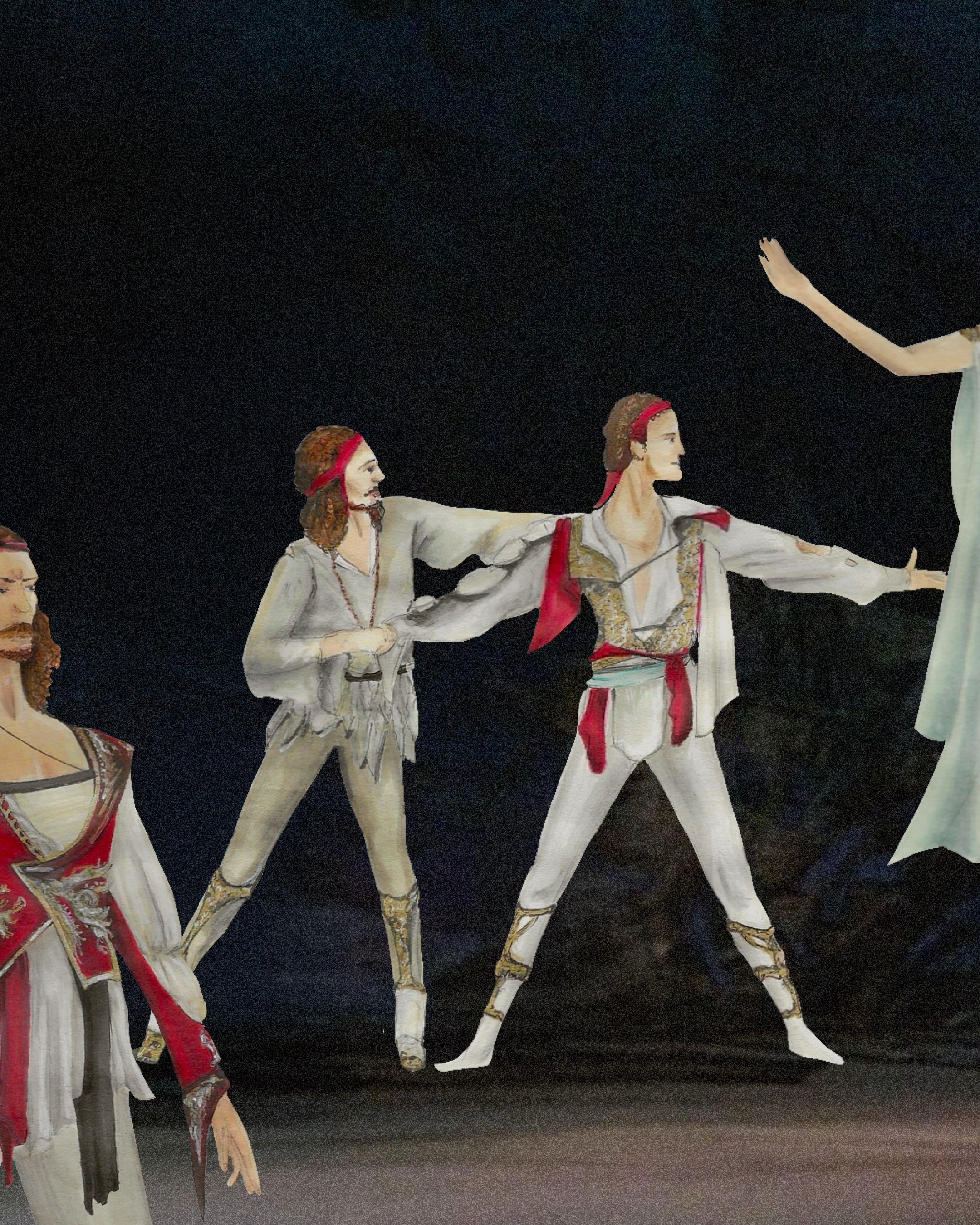 Birbanti and Conrad - Le Corsaire Costumes