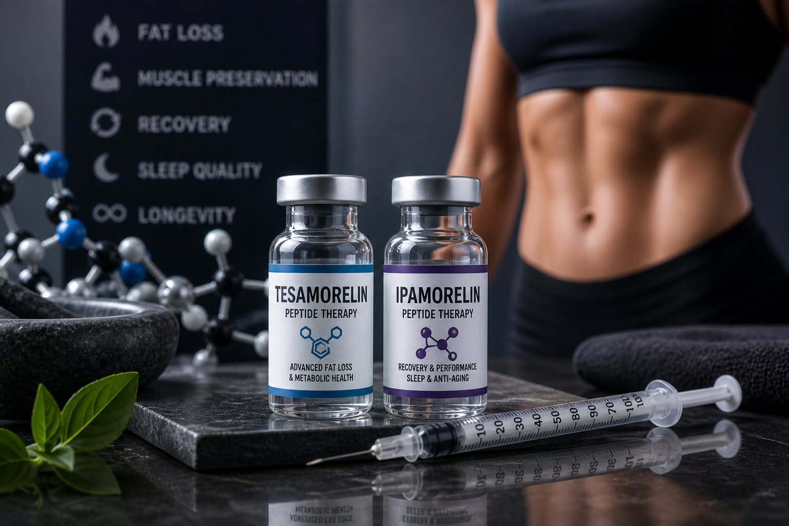 Tesamorelin + Ipamorelin: Advanced Peptide Therapy for Fat Loss &amp; Longevity