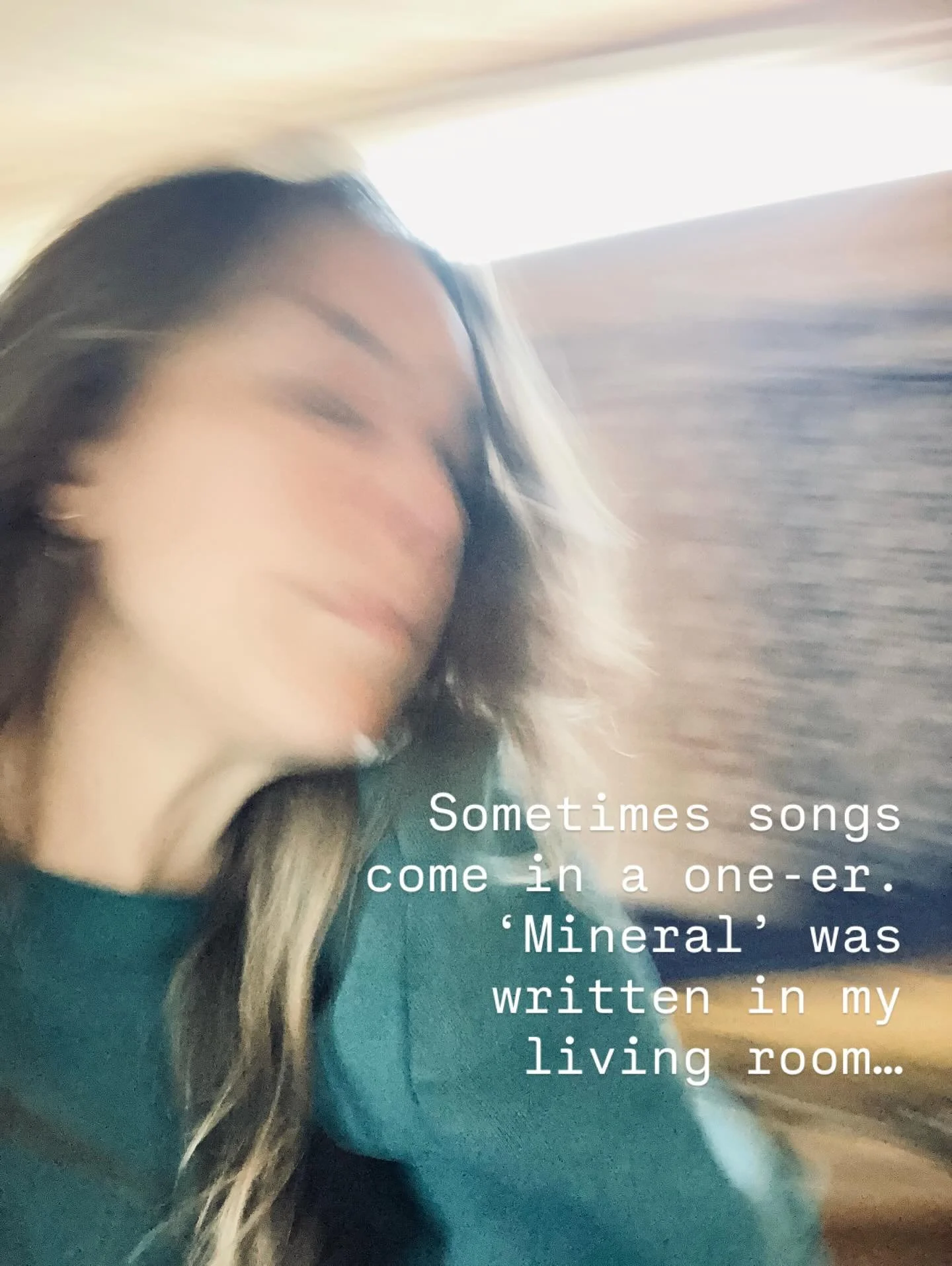 Sometimes songs come in a one-er.
&lsquo;Mineral&rsquo; was written in my living room,
Half sung/mumbled while playing the piano,
small arms encircling, a cheek pressed to my back.

Belated thanks to @guygarvey1974 for playing this track on one of my