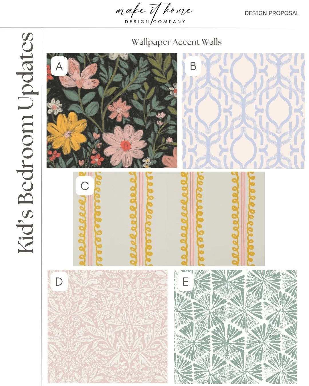 Currently obsessing over these wallpaper options for an upcoming project ✨

Each of the three kids&rsquo; rooms will get its own accent wall, and narrowing it down is almost impossible.

Pick your top three 👀 Comment your favorite letters below 👇

