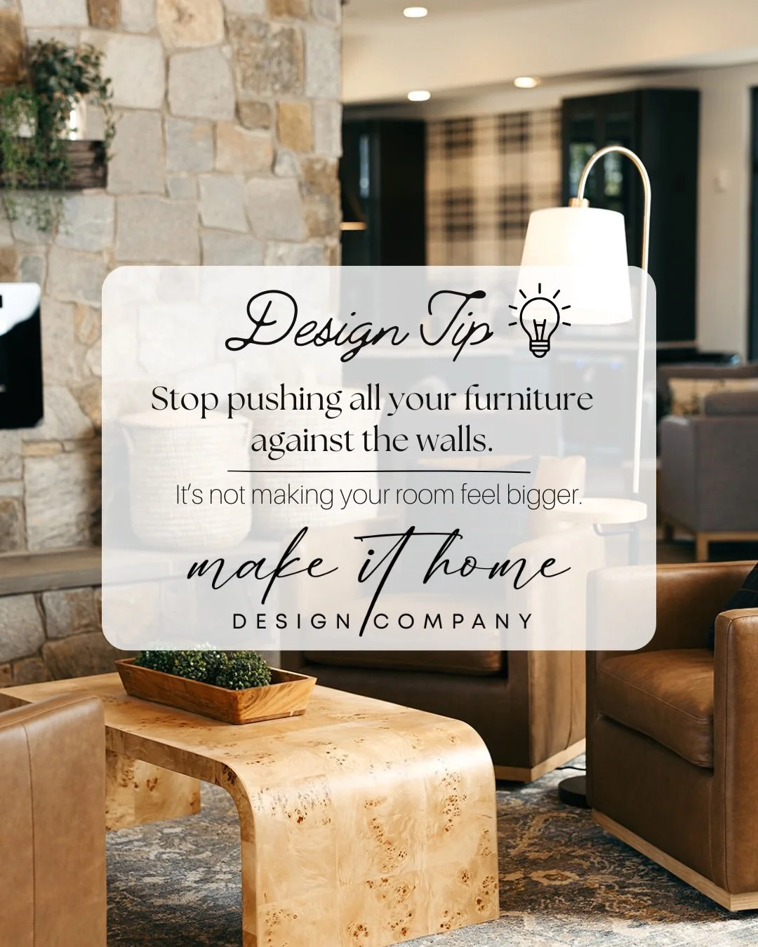 This is your sign to pull your furniture off the walls&hellip; even just a little.

It makes a bigger difference than you think.

#interiordesigntips #homelayout #livingroomdesign #designtips #makeithome
