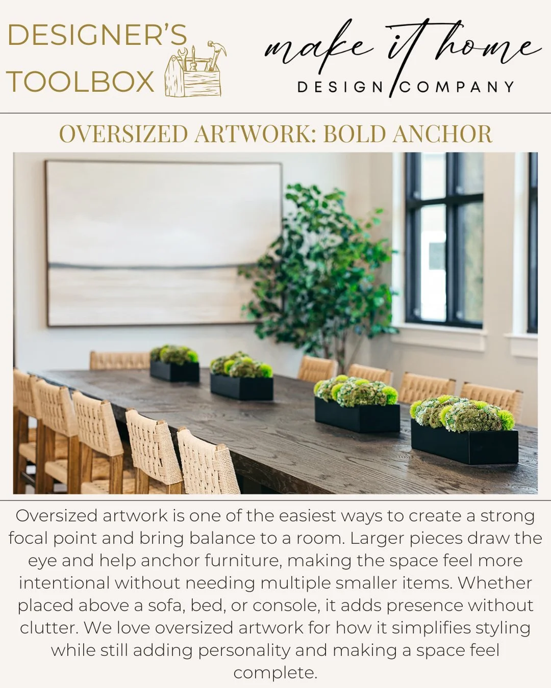 ✨🧰 Designer&rsquo;s Toolbox

In this series we break down the materials, finishes, and furniture types that bring a space to life. From natural textures to timeless silhouettes, we&rsquo;re spotlighting the design elements that create depth, charact