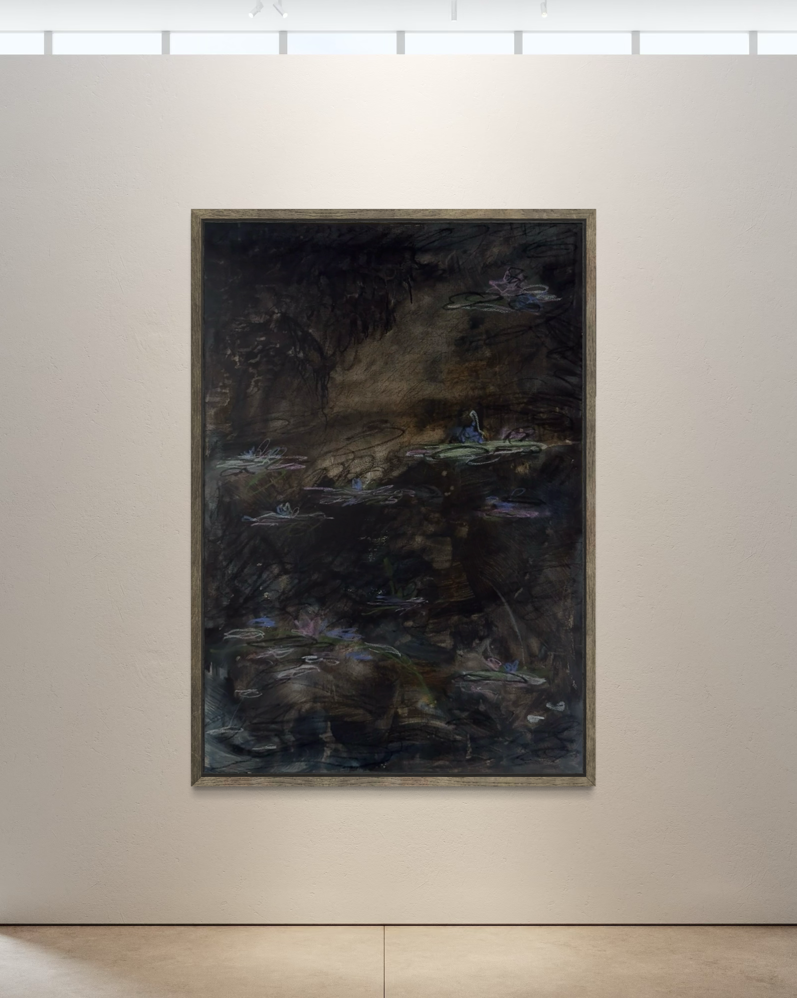 SOLD | "Nymphéas Noir" - 36"x24"