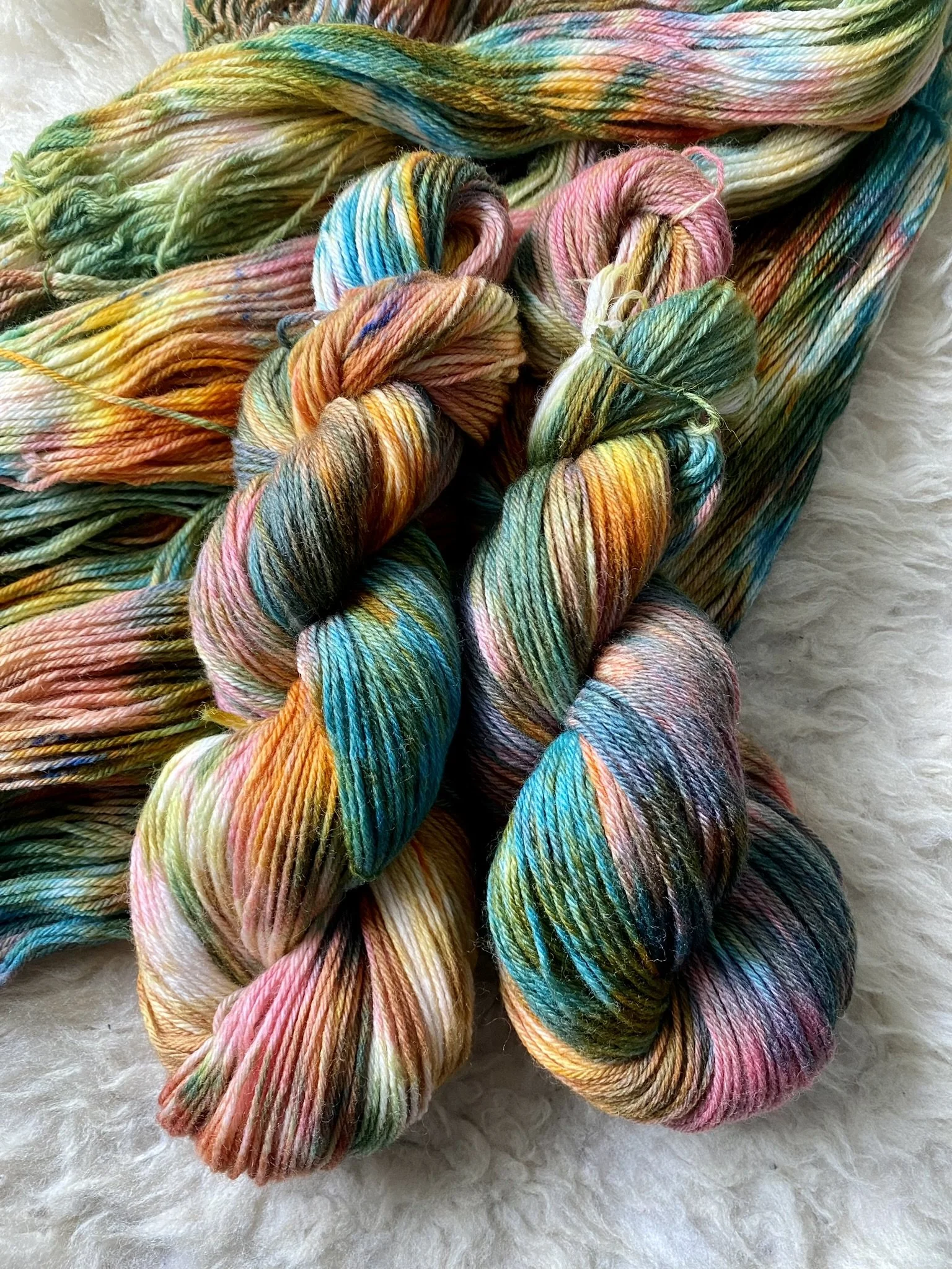 Korallenriff Leineschaf Garn