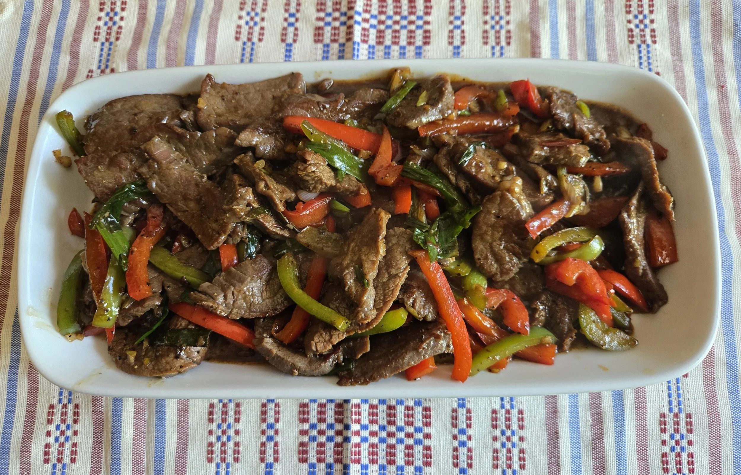 Beef Stir-Fry with Bell Peppers and Black Pepper Sauce