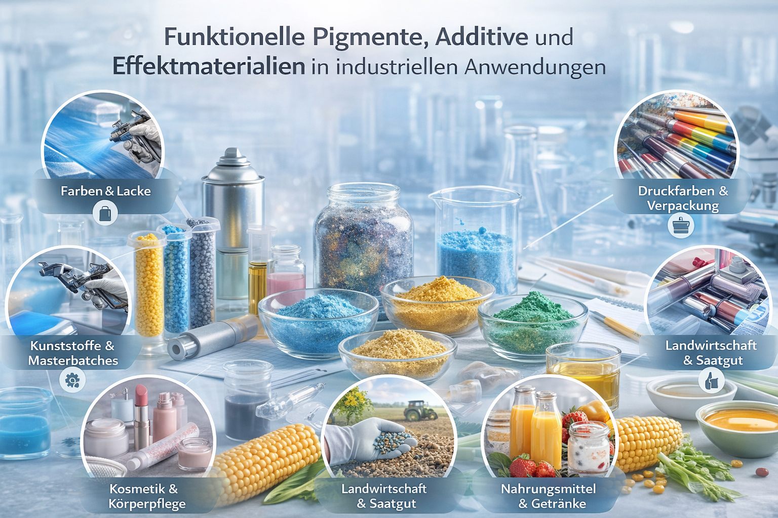 Funktionelle Pigmente, Additive und Effektmaterialien in industriellen Anwendungen