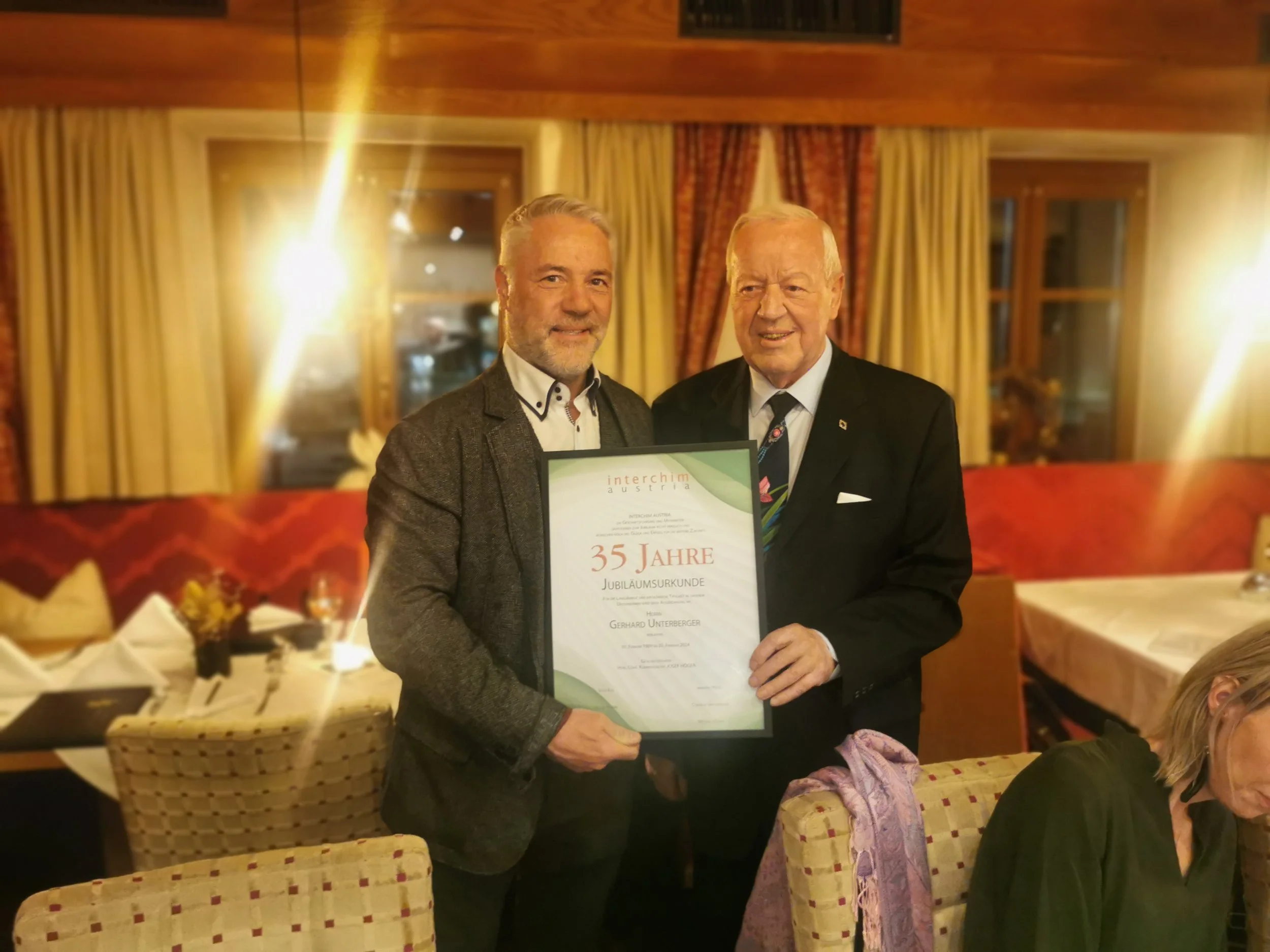 Interchim Austria Jubiläum – 35 Jahre Unternehmensgeschichte und Ehrung von Gerhard Unterberger