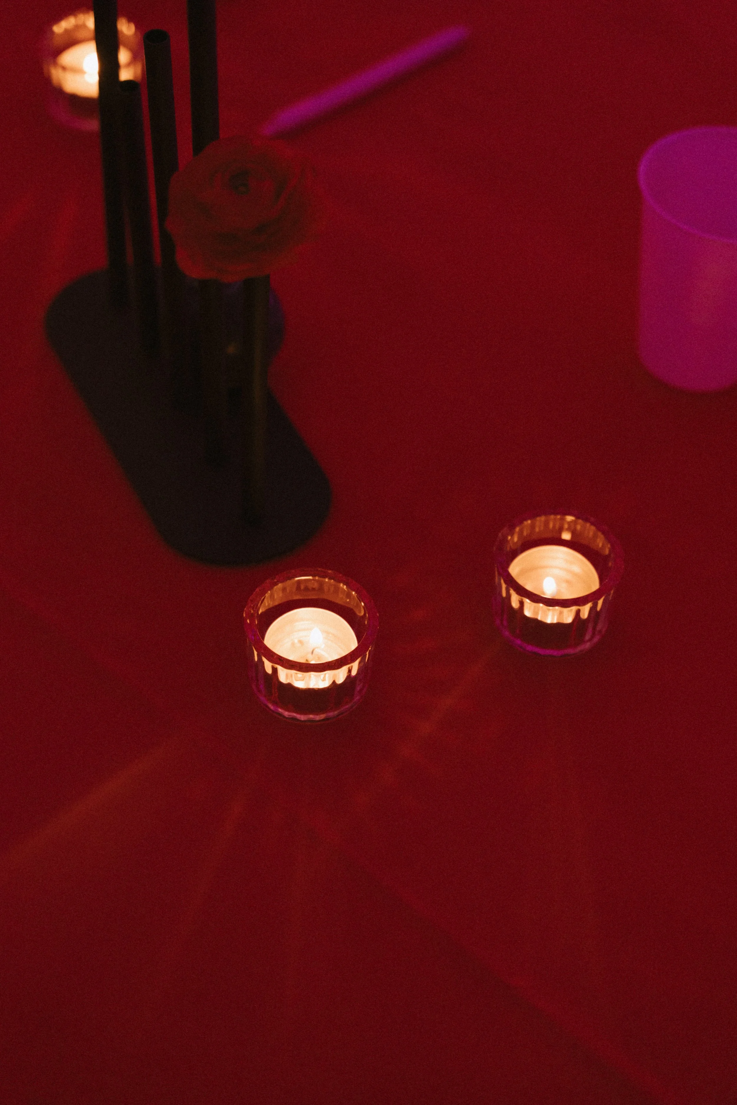 Mini Ribbed Tea Lights TABLE DECOR — Red Rental Co.