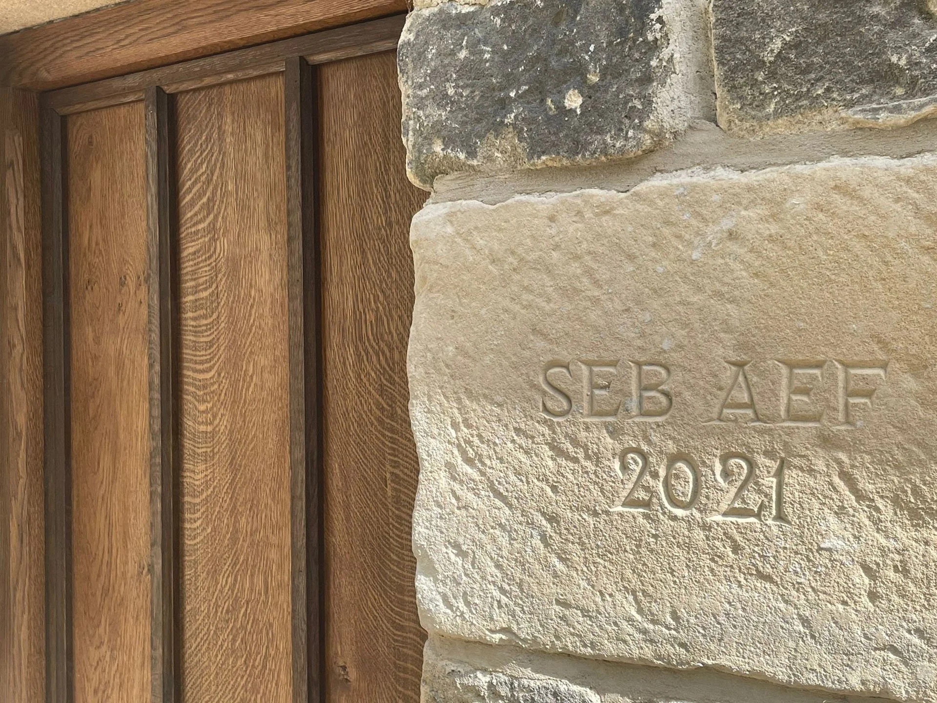 Door entrance inscription