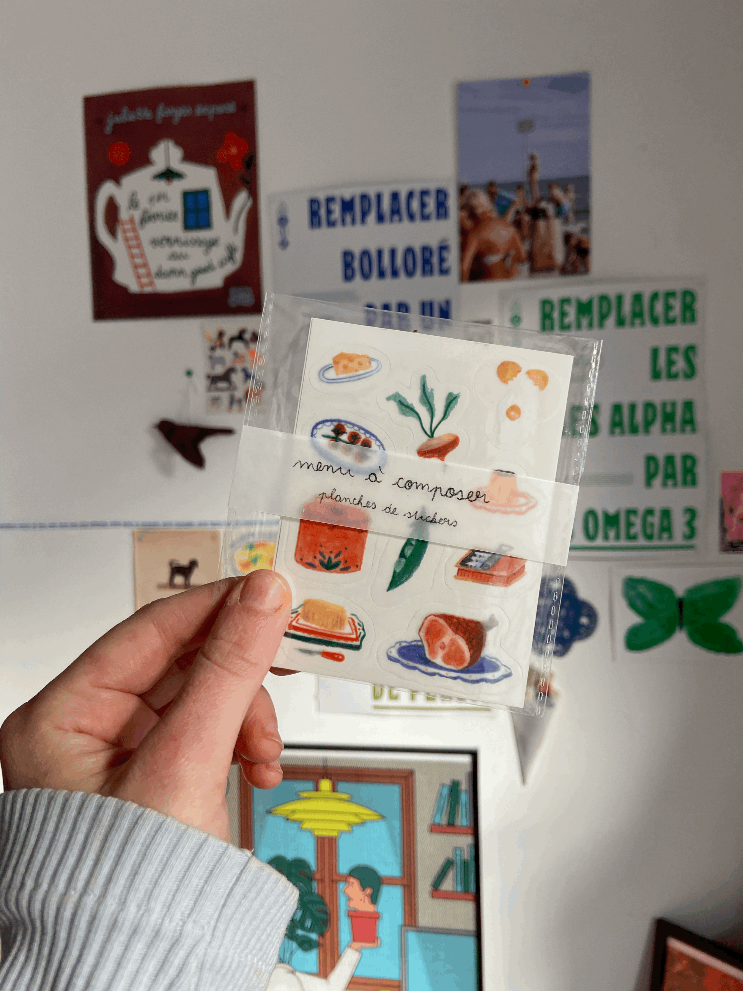 Planches de stickers "menu à composer"
