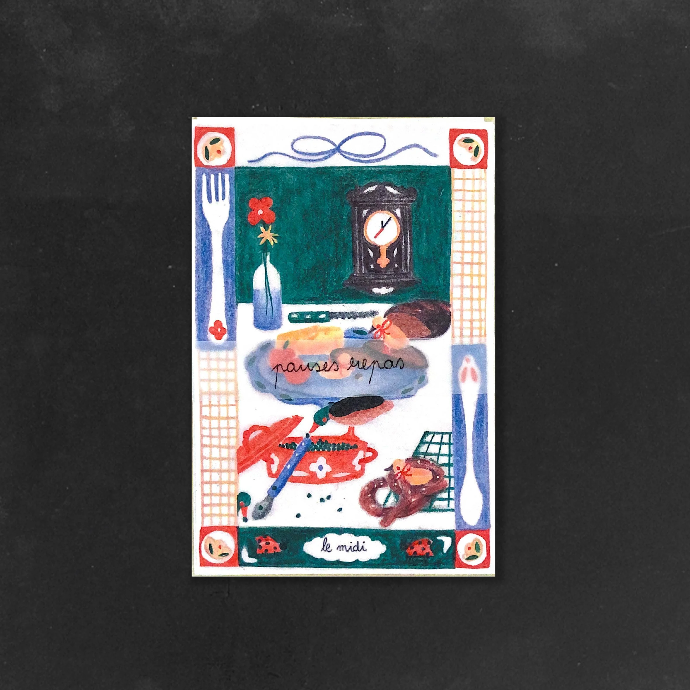 Lot de cartes pause repas