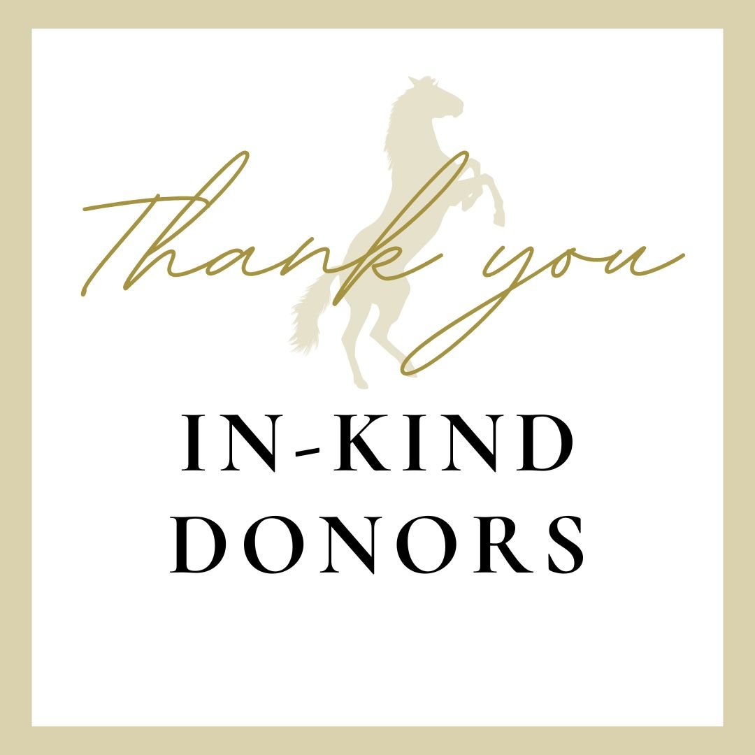 🌟 A Heartfelt Thank You to Our In-Kind Donors! 🌟

We are deeply grateful to all of our in-kind donors whose generous contributions make our Southern Soiree possible. Your support helps us continue our mission at Sunshine Therapeutic Riding Center, 