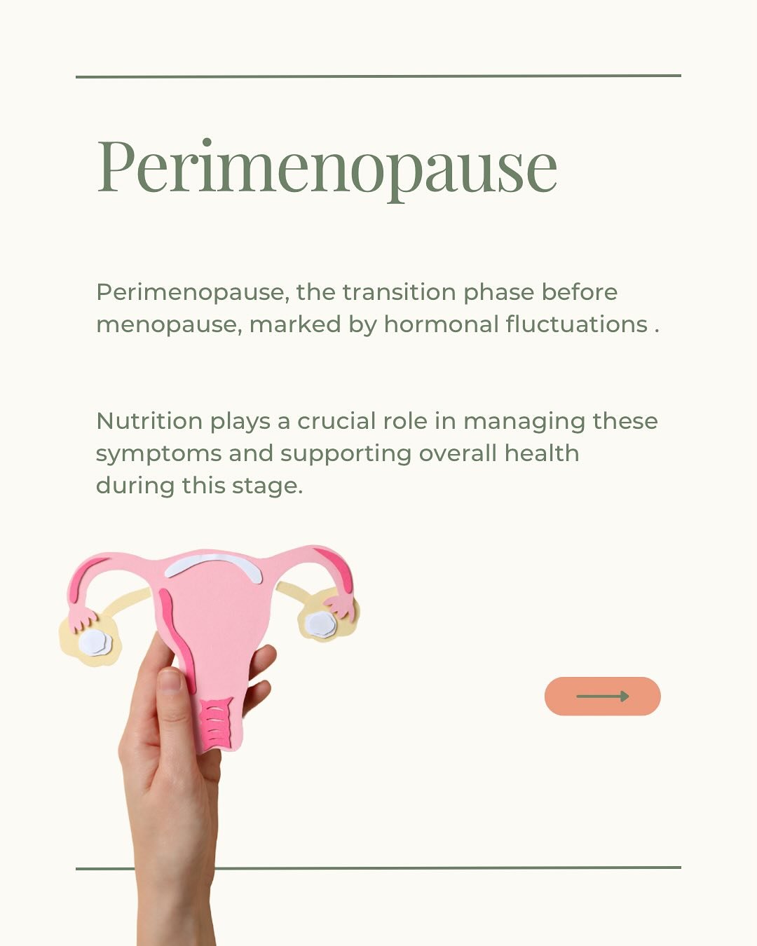Perimenopause is the transition before menopause when estrogen and progesterone levels change. Leading to uncomfortable symptoms including irregular periods, hot flushes, brain fog. 

There is evidence that food can relieve symptoms of perimenopause,