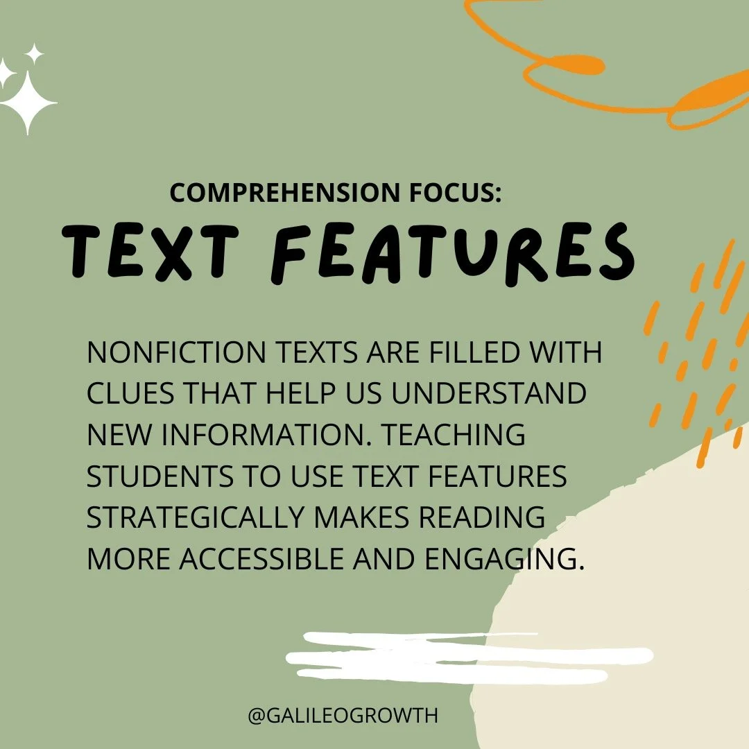 📖 Unlocking the Power of Text Features! 🔎 Check out our anchor charts in the previous post to see text feature strategies in action! How do you help your child use text features while reading?

#ReadingComprehension #UsingTextFeatures #NonfictionRe