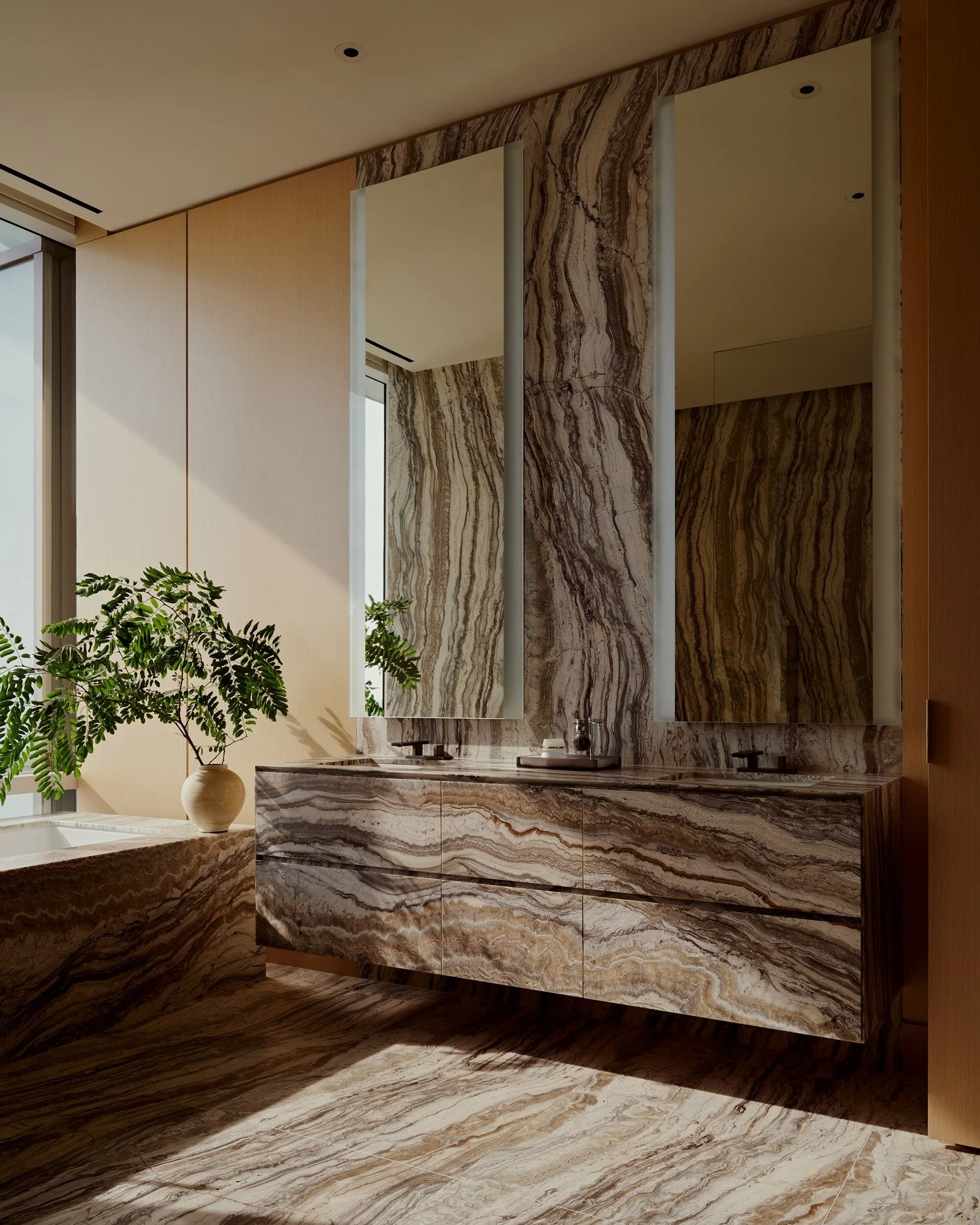 Floating Vanities.

Architect: @zigersnead 
Interior Design: @lauraleeclarkinteriordesign 
Custom Builder: @pyramid_builders 
Photography: @stephen_karlisch_photo 
Stylist: @jennyoconnorstudio 

#pyramidbuilt #ultrahome #penthouse #floatingvanity #lu