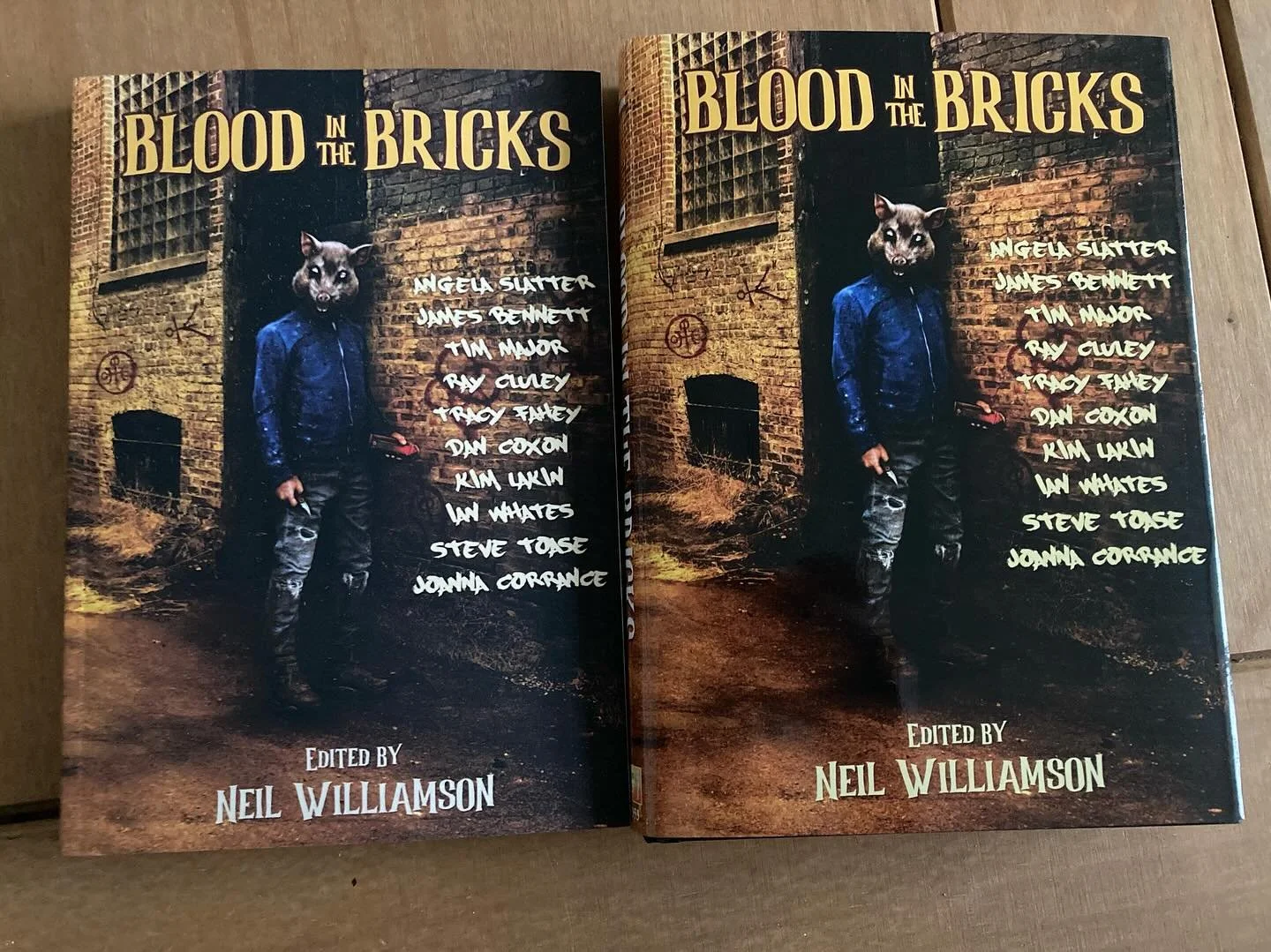 These beauties arrived today, a lovely paperback and a special hardback edition with beautiful skulls inside and signatures (I always manage to spell my own surname wrong when signing - weird). I can’t wait to read the other stories…
