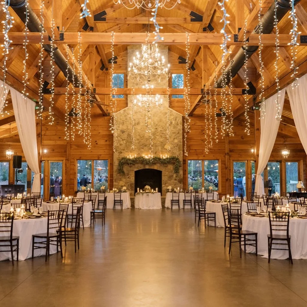 Black, white, and gold wedding details set the tone for L+M&rsquo;s winter reception &mdash; modern elegance layered beneath a canopy of twinkling lights and surrounded by the softest candlelight glow. 🖤🤍🕯️✨

www.alysonjeanevents.com

Planner: @al