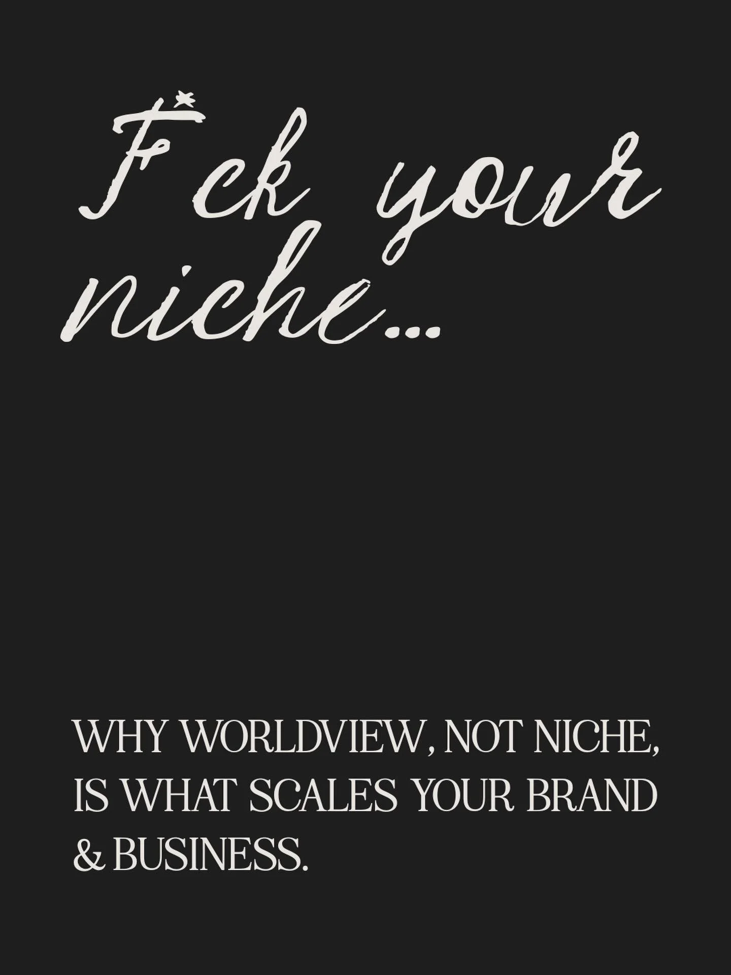 Niche-led positioning is the default model I see most in the online business space 

Who do I help.
What do I offer.
What problem do I solve.

It&rsquo;s a useful place to start because it organises your business around an audience, a need, and the o