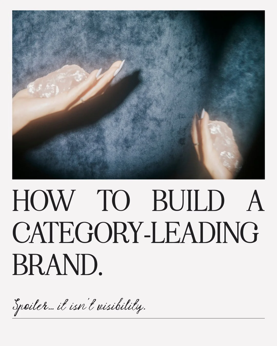 Category-owning brands aren&rsquo;t the ones with the most followers or the ones who shout the loudest. 

They&rsquo;re the ones who decide the rules of the game.

This is why scrappy startups disrupt legacy empires. Why a brand with 2,000 followers 
